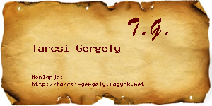 Tarcsi Gergely névjegykártya